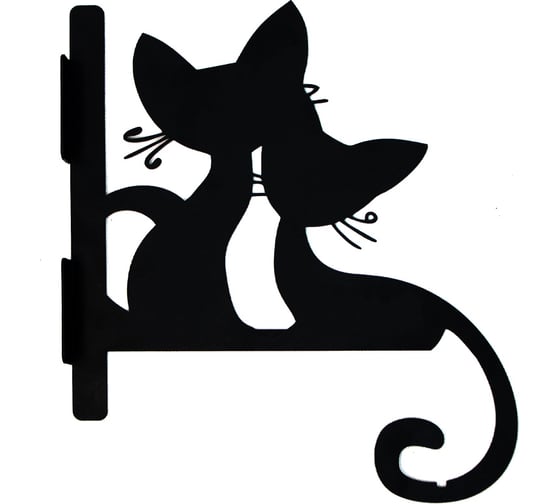 Изображение товара Декоративный кронштейн СКП Кошечки 300х250 мм, сталь 1.5 мм КК-012-1