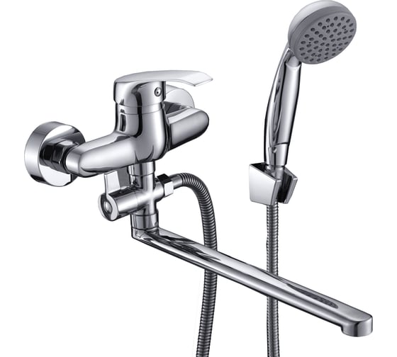 Изображение товара Смеситель универсальный СЛАВЕН с поворотным изливом, переключатель флажковый, одноручный СЛ-ОД-К31