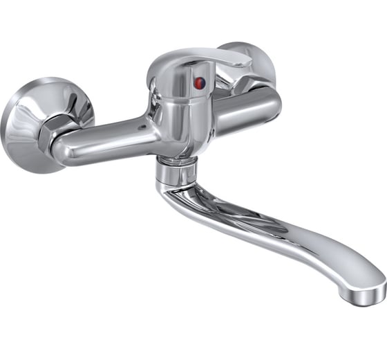 Изображение товара Смеситель настенный для мойки СЛАВЕН с нижним изливом одноручный СЛ-ОД-П24