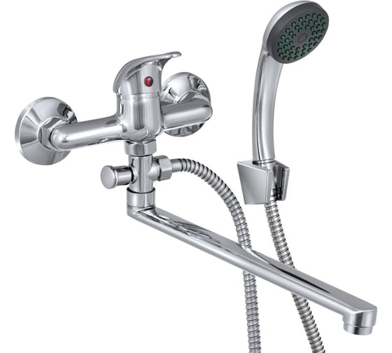 Изображение товара Смеситель для ванны и умывальника СЛАВЕН с поворотным изливом, кнопочный, комплект, одноручный СЛ-ОД-Р31