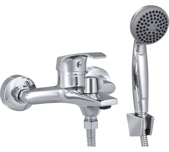 Изображение товара Смеситель для ванны СЛАВЕН с коротким литым изливом, переключатель кнопочный, одноручный СЛ-ОД-К30