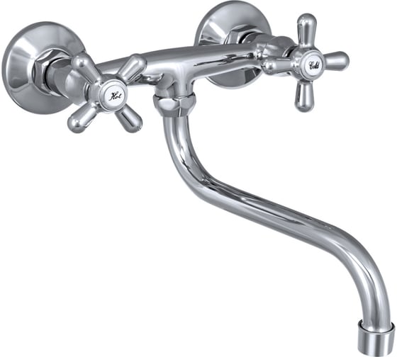 Изображение товара Смеситель настенный для мойки СЛАВЕН двуручный СЛ-ДВ-О24