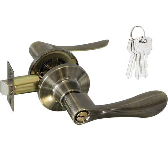 Изображение товара Ручка-защелка НОРА-М NEW стар.бронза ЗВ3-01 ключ/фикс. 15663