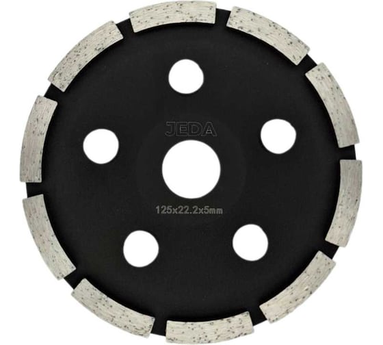 Изображение товара Чашка алмазная шлифовальная 125x22.2x5 мм, однорядная JEDA J72985