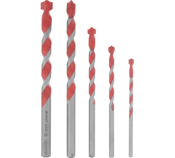 Изображение товара Набор сверл универсальных, 4-10 мм, 5 шт MATRIX 706015