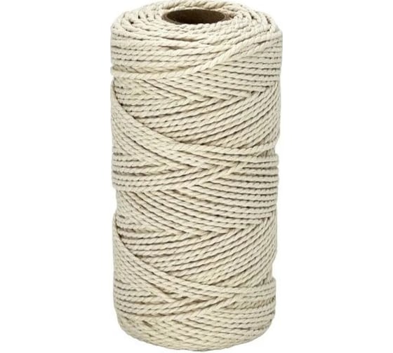 Изображение товара Хлопковая крученая двухпрядная нить STARFIX 2 мм, 100 м SMP-51089-100