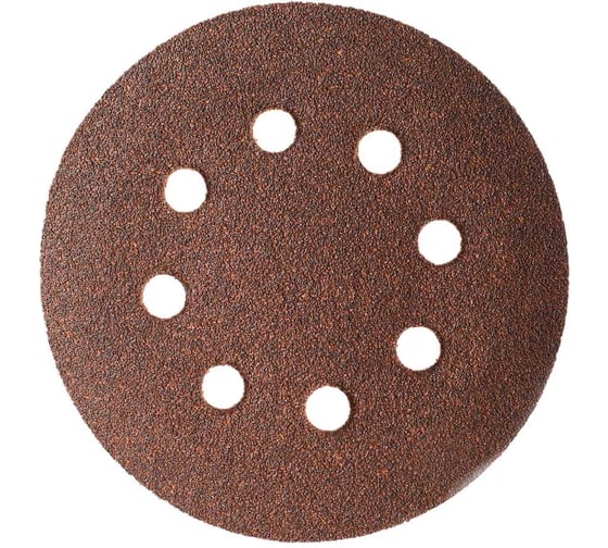 Изображение товара Круг шлифовальный на липучке, дерево/металл 125 мм, Р60, 25 шт МАНКОР 125.Р60.LWM25