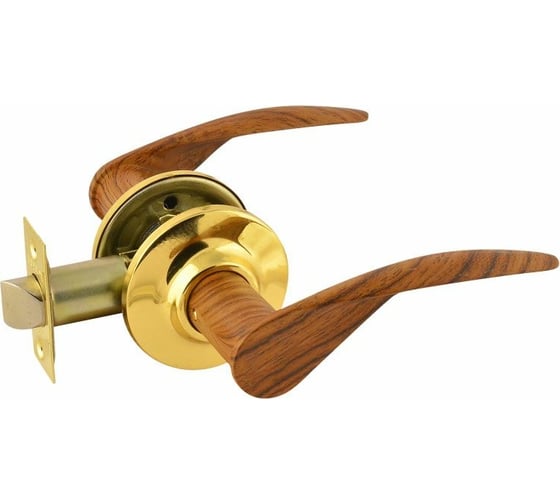 Изображение товара Ручка-защелка НОРА-М тем.дерево/золото ТТ12-05 9747