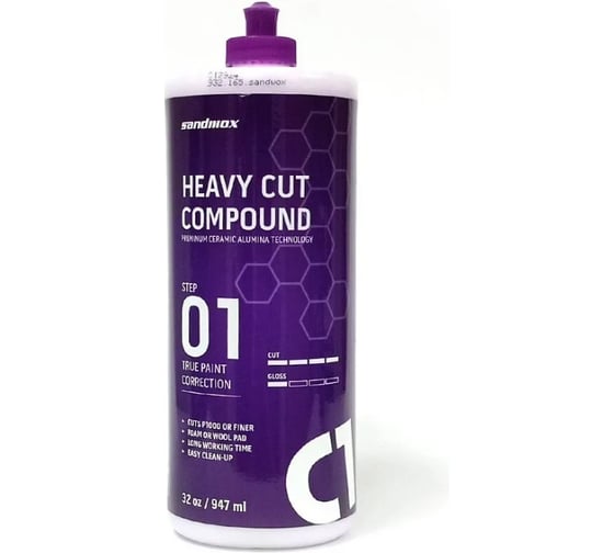 Изображение товара Полировальный состав премиального качества, шаг 1, 947 мл SANDWOX 100.001.947