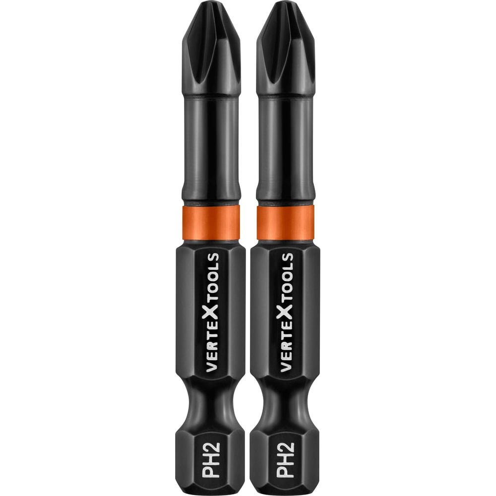 Изображение товара Набор бит IMPACT PH2 50 мм 2 шт Vertextools IP-PH2-50-2