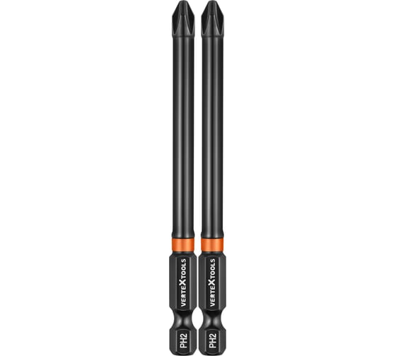 Изображение товара Набор бит IMPACT PH2, 90 мм, 2 шт vertextools IP-PH2-90-2