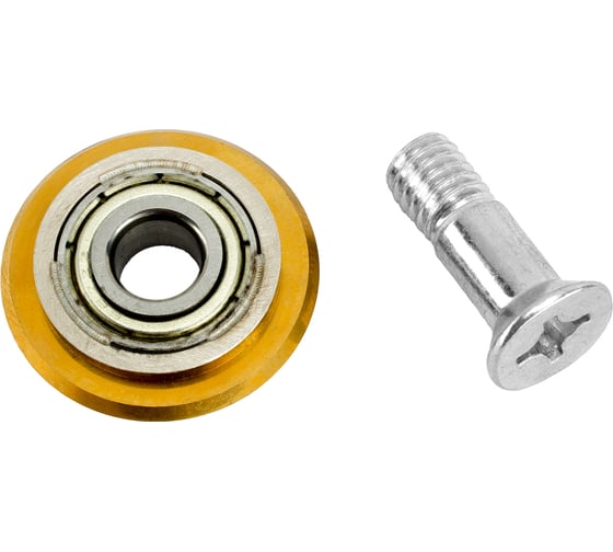 Изображение товара Ролик режущий с подшипником для плиткореза 22x6 мм, TiN Denzel 87675