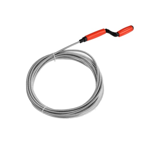 Изображение товара Трос сантехнический оцинкованный GRIALE с вращающейся ручкой диаметр 6 мм, длина 7 метров GR9632072