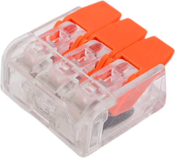 Изображение товара Клемма truEnergy 3 - контакта с 1 коммутируемой линией комплект 25шт под кабель 0,14–4мм 32A MAX450V 23544