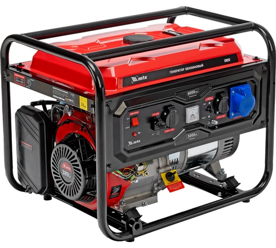 Изображение товара Генератор бензиновый MTX RS-7000, 6 кВт, 230В, ручной стартер 946135