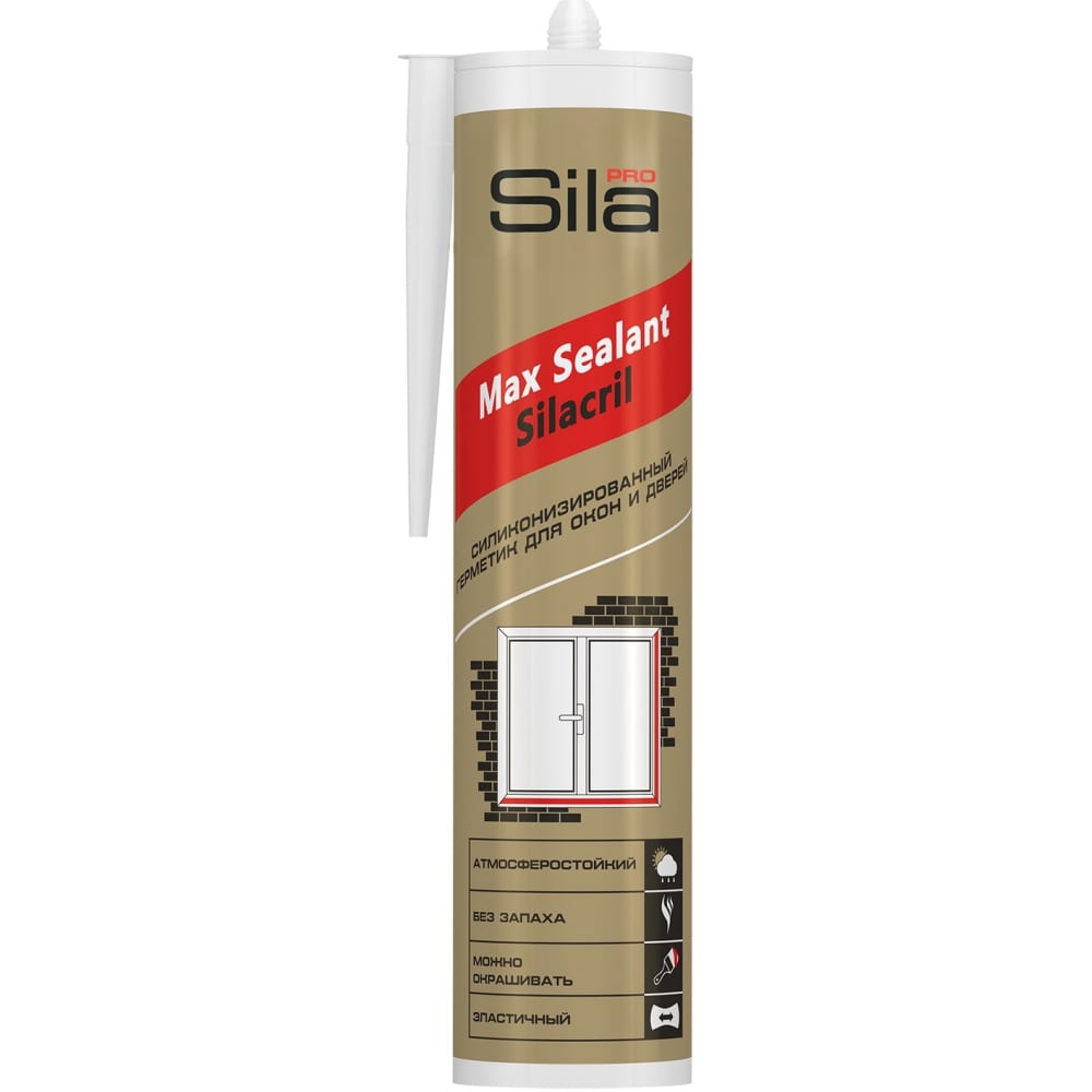Силиконизированный герметик для наружных и внутренних работ Sila силиконизированный герметик мастика для внут и нар работ vgt