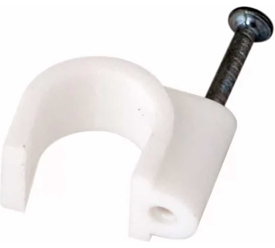 Изображение товара Круглый крепеж кабеля REXANT 6 мм, белый 50шт 07-4006