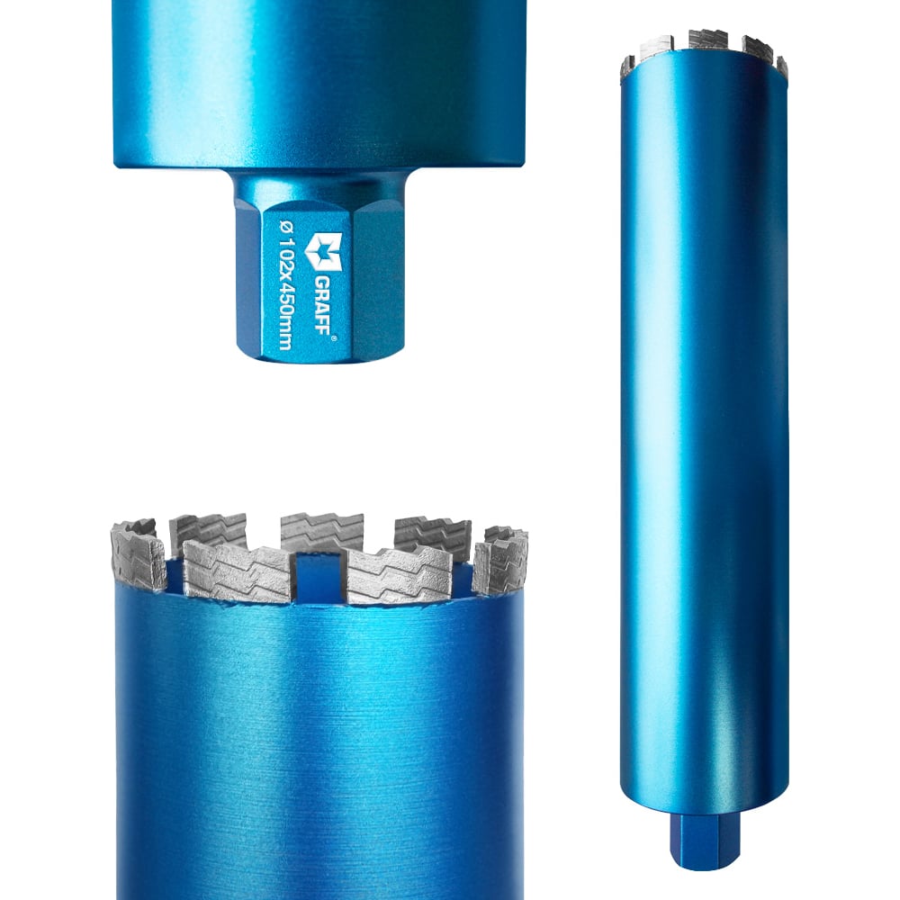 Изображение товара Коронка алмазная GRAFF 1110212 по армированному бетону 102x12 мм