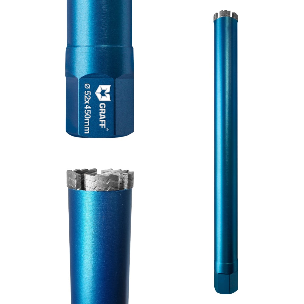 Изображение товара Коронка алмазная 52x12x450 мм для бетона GRAFF