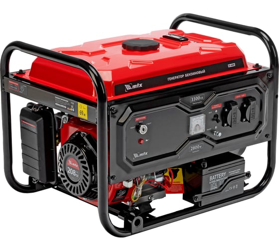 Изображение товара Генератор бензиновый MTX RS-4000E, 3,3 кВт, 230В, электростартер 946125