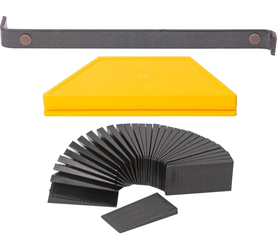 Изображение товара Набор для укладки ламината КУРС скоба, брусок и клинья распорные 30 шт. 59298