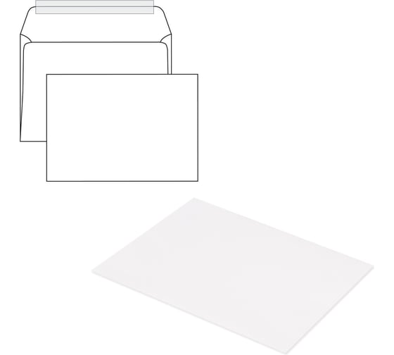 Изображение товара Конверты ОФИСМАГ С4 (229x324 мм), отрывная лента, 100 г/м2, КОМПЛЕКТ 500 шт 124400