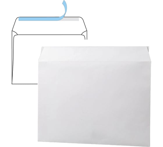 Изображение товара Конверты ОФИСМАГ С4 (229x324 мм), отрывная лента, 100 г/м2, КОМПЛЕКТ 500 шт., внутренняя запечатка, С4НКРс 112182