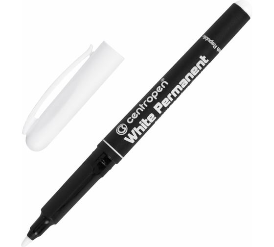 Изображение товара Маркер перманентный ОФИСМАГ БЕЛЫЙ CENTROPEN, круглый наконечник, 1,2 мм, 2686, 5 2686 0100 152036