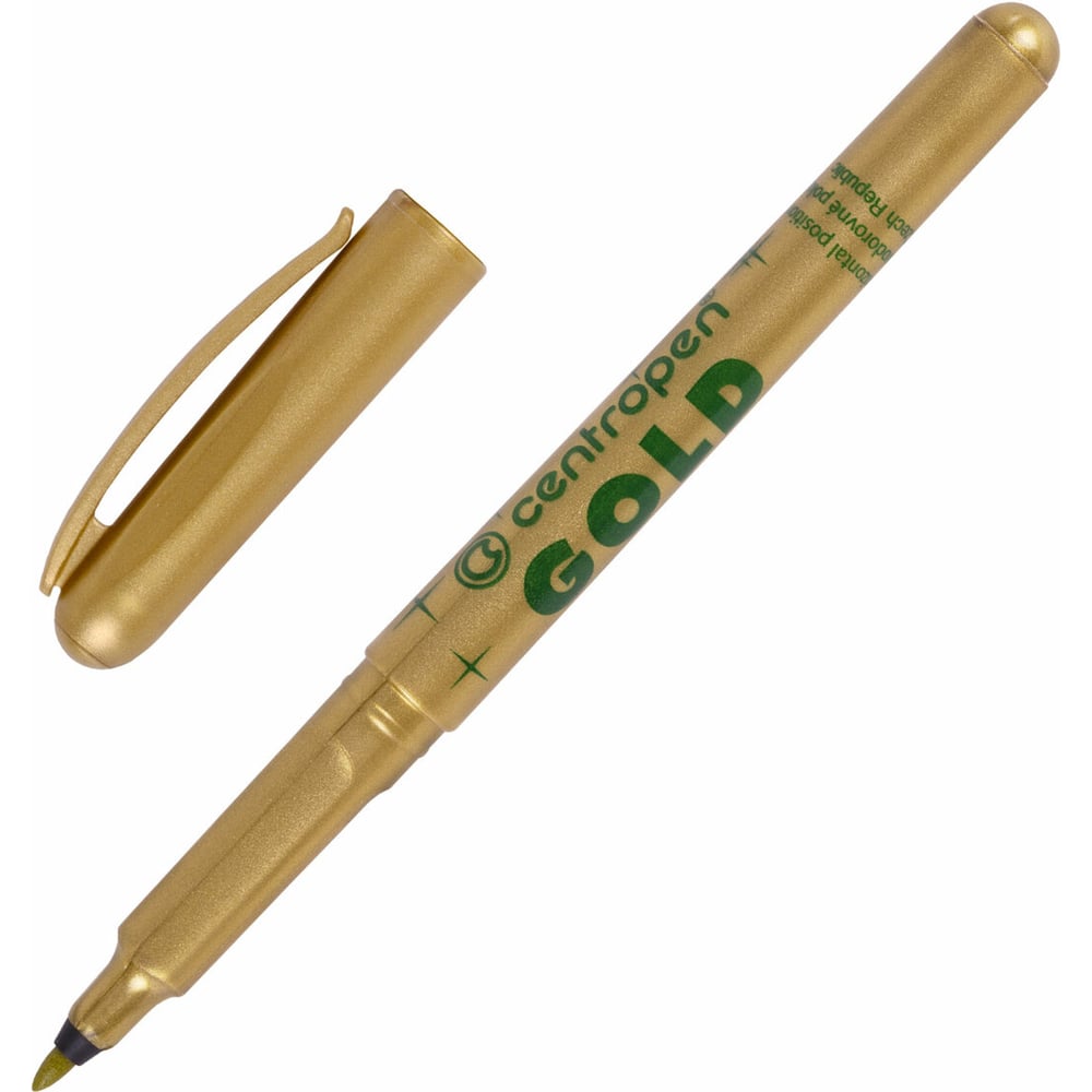 Изображение товара Маркер для декорирования ОФИСМАГ ЗОЛОТОЙ CENTROPEN 1 мм круглый наконечник