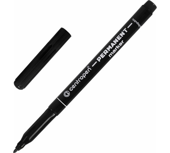 Изображение товара Маркер перманентный ОФИСМАГ CENTROPEN 2536, ЧЕРНЫЙ, тонкий наконечник, 1 мм, трехгранная зона захвата, 6 2536 0112 151099