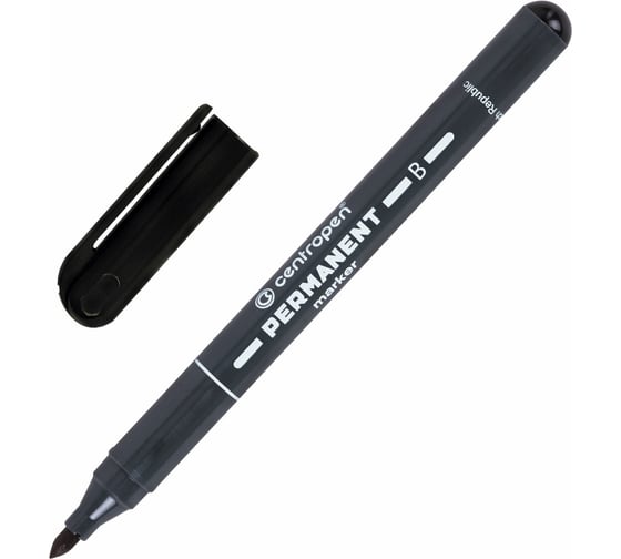 Изображение товара Маркер перманентный ОФИСМАГ CENTROPEN 2836, ЧЕРНЫЙ, круглый наконечник, 2 мм, 6 2836 0012 152022