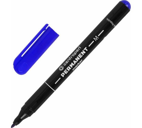 Изображение товара Маркер перманентный ОФИСМАГ CENTROPEN 2846, СИНИЙ, тонкий наконечник, 1 мм, 6 2846 9406 150206