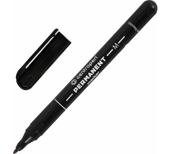 Изображение товара Маркер перманентный ОФИСМАГ CENTROPEN 2846, ЧЕРНЫЙ, тонкий наконечник, 1 мм, 6 2846 9412 150207