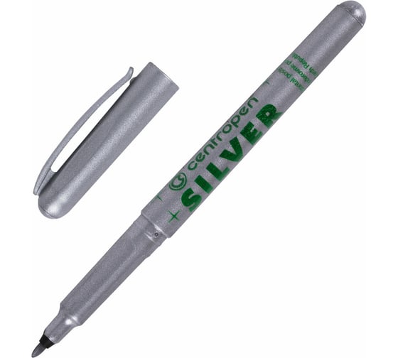 Изображение товара Маркер для декорирования ОФИСМАГ СЕРЕБРЯНЫЙ CENTROPEN, круглый наконечник, 1 мм, 2670, 6 2670 0194 152041