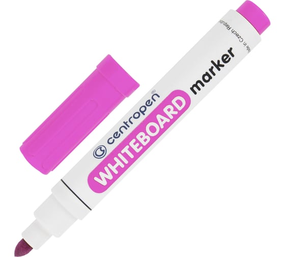 Изображение товара Маркер стираемый для белой доски ОФИСМАГ РОЗОВЫЙ CENTROPEN "Dry-Wipe", круглый наконечник, 2,5 мм, 8559, 5 8559 0103 152016