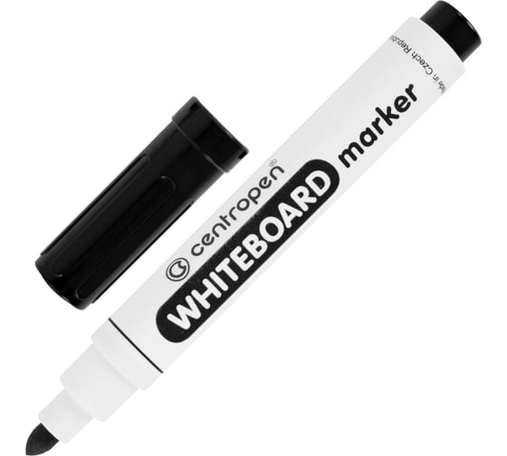 Изображение товара Маркер стираемый для белой доски ОФИСМАГ ЧЕРНЫЙ, CENTROPEN "Dry-Wipe", 2,5 мм, 8559, 5 8559 0112 150318