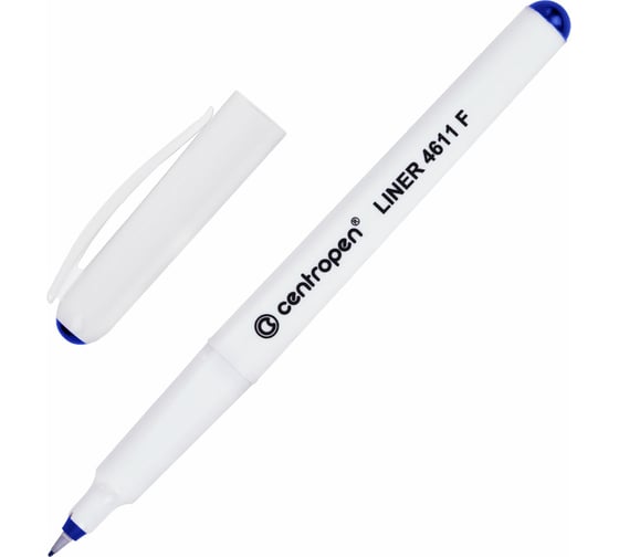 Изображение товара Ручка капиллярная (линер) ОФИСМАГ СИНЯЯ CENTROPEN "Liner", трехгранная, линия письма 0,3 мм, 4611, 2 4611 0106 142289