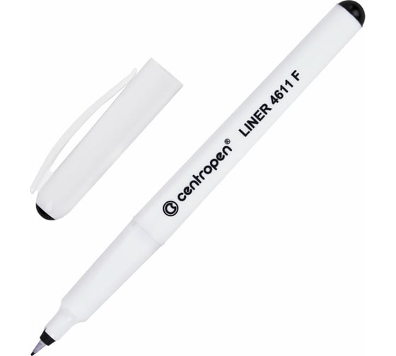 Изображение товара Ручка капиллярная (линер) ОФИСМАГ ЧЕРНАЯ CENTROPEN "Liner", трехгранная, линия письма 0,3 мм, 4611, 2 4611 0112 142292