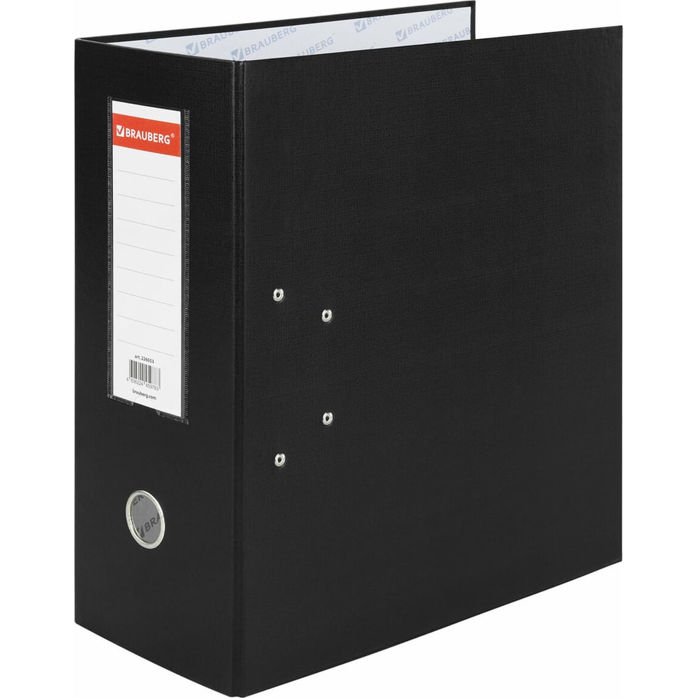 Изображение товара Папка-регистратор BRAUBERG с двумя арочными механизмами до 800 листов черный