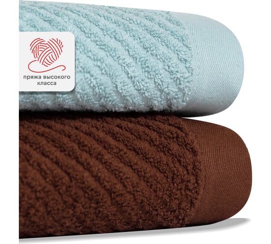 Изображение товара Набор полотенец Василиса Корфу 2-50x80 2-70x130 шоколадный, ментол 313166