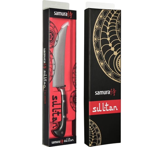Изображение товара Нож кухонный Samura "SULTAN" Пичак 159 мм, G-10, дамаск 67 слоев SU-0086DB/K