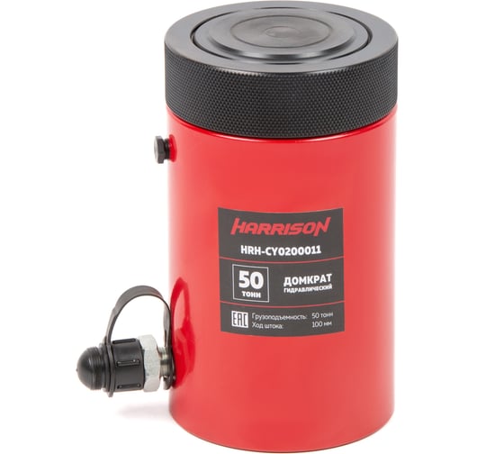 Изображение товара Гидравлический цилиндр (домкрат) однополостной Harrison с фиксирующей гайкой 50 т, ход 100 мм HRH-CY0200011