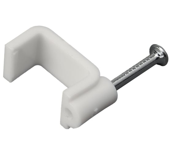 Изображение товара Плоский крепеж кабеля REXANT 14x7 мм, белый 50 шт 07-4214