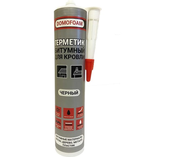 Изображение товара Герметик битумный для кровли DOMOFOAM 0.26 л, черный 9782093