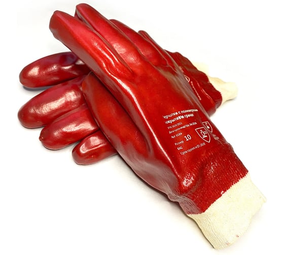 Изображение товара Перчатки Monolit ХБ с ПВХ МБС с полным покрытием, 12 пар ГРАНАТ .0189