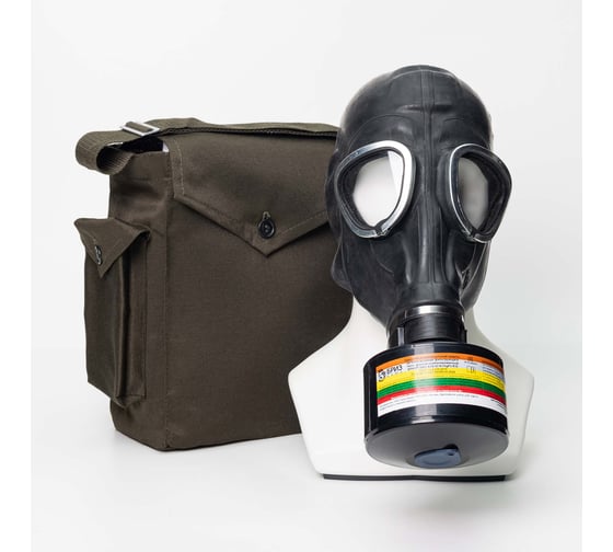 Изображение товара Противогаз фильтрующий БРИЗ "-3301(ППФ)" марки A1B1E1K1HgP3 R D с лицевой частью ШМП 500104016