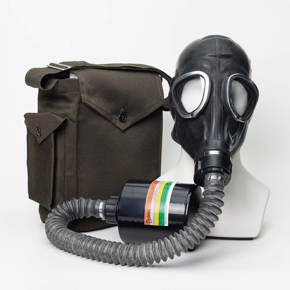 Изображение товара Противогаз фильтрующий БРИЗ 3301(ППФ) A3B3E2K2AXP3 R D с лицевой частью ШМП Изображение товара Противогаз фильтрующий БРИЗ 3301(ППФ) A3B3E2K2AXP3 R D с лицевой частью ШМП