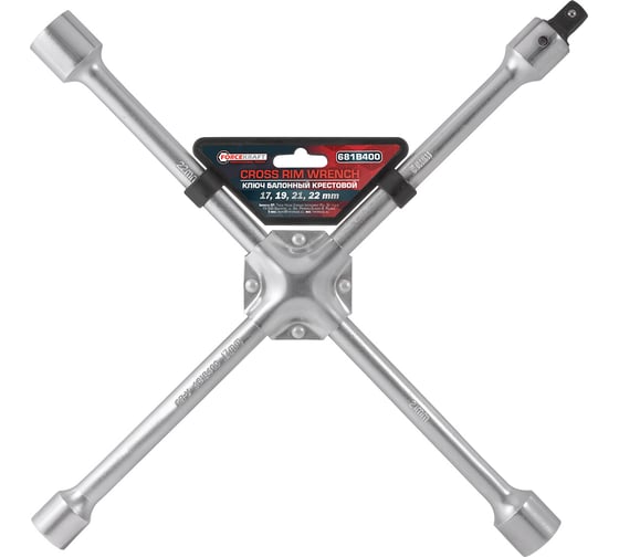 Изображение товара Ключ баллонный крестовой Forcekraft 17-19-21-22 с адаптером 1/2" FK-681B400(18848)