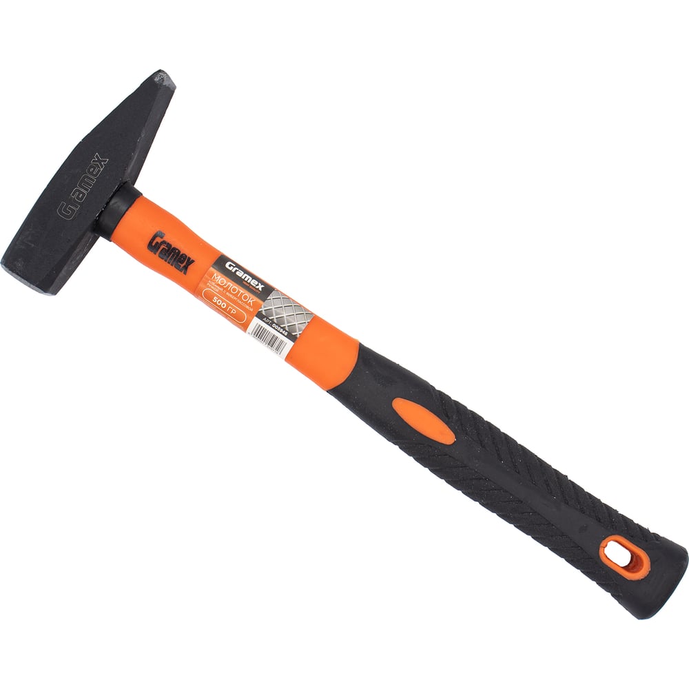 Изображение товара Молоток Gramex 500 г, с фибергласовой ручкой кованый (6/36) 005946