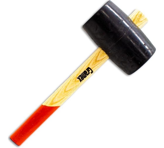 Изображение товара Киянка резиновая Gramex 910 г, черная резина, деревянная рукоятка (6/24) 018303